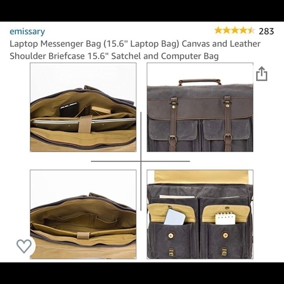 Emissary NWOT laptop messenger briefcase - Picture 15 of 16